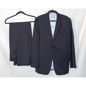 Tommy Hilfiger 2 piece suit Navy Blue 100 percent wool EUC See Description